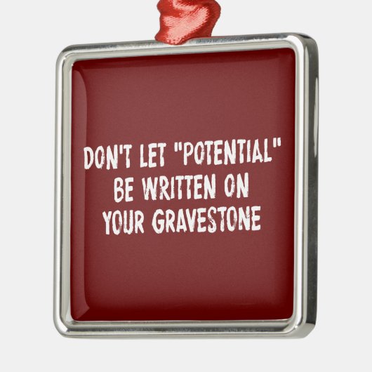 墓石に潜在的な書力を置くな メタルオーナメント (左)