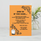 墓石のハロウィンの招待状 招待状 (スタンド正面)