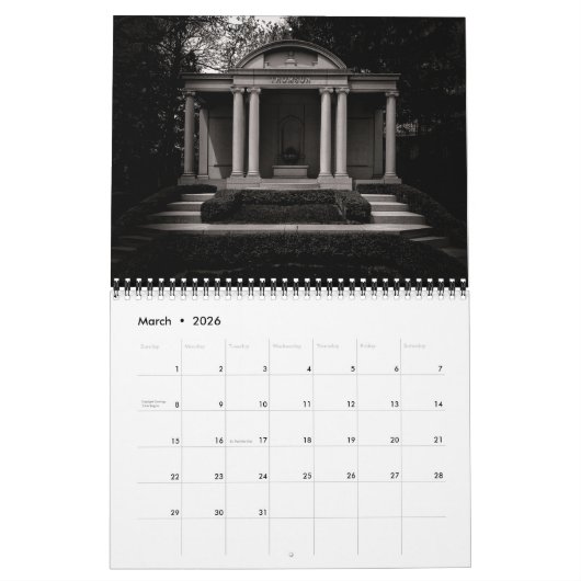 墓石の影No 32 カレンダー (3月 2026)