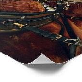 墓石の駅馬車の馬 ポスター (角)