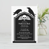 墓石ハロウィンパーティーの招待状 招待状 (スタンド正面)
