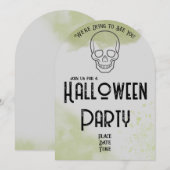 墓石ハロウィンパーティー招待状 招待状 (正面/裏面)