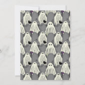 墓石ヘッドストーングラフィックカスタムハローウィンパーティ 招待状 (裏面)