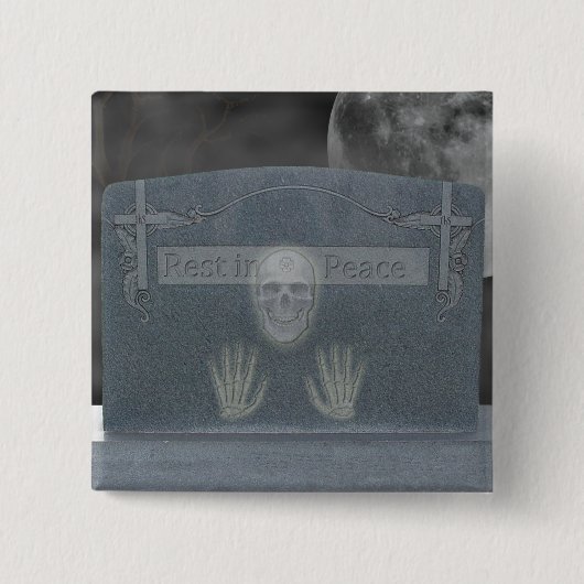 墓石ボタン 缶バッジ (正面)