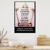 墓石ユーモアのポスター ポスター (キッチン)