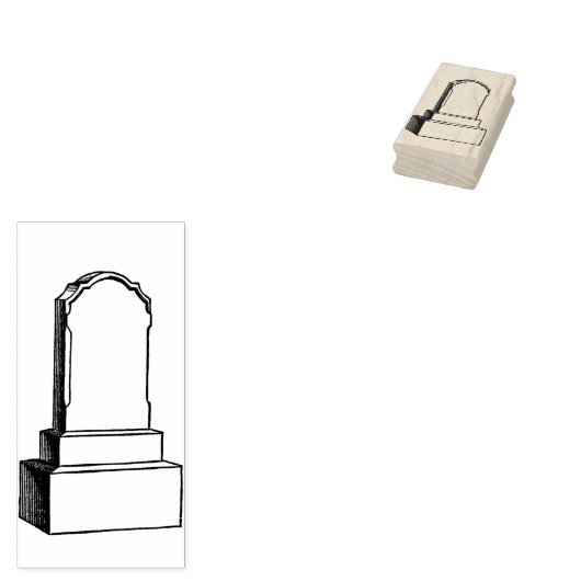 墓石素朴墓石ヴィンテージゴム印 ラバースタンプ (押印)