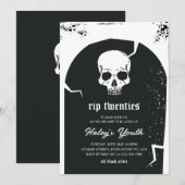 墓石&ドクロ RIP Twenties 20代 30歳の誕生日 招待状 (正面/裏面)