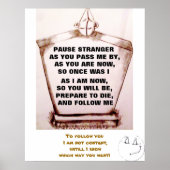 墓石、見知らぬジョークを一時停止ポスター ポスター (正面)