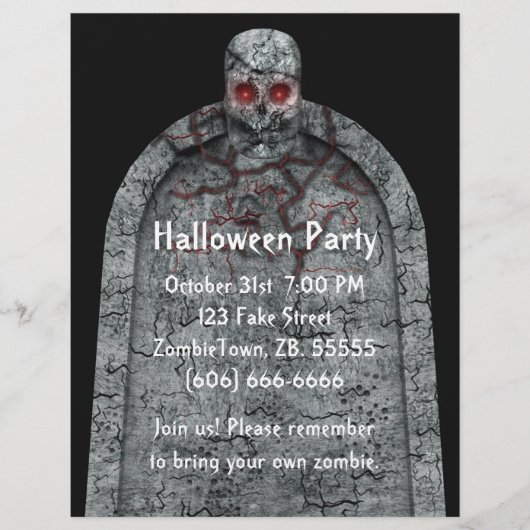 墓石 – Halloween Flyer チラシ (正面)