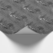 墓碑が付いているハロウィンの重要なヤード ラッピングペーパー (角)