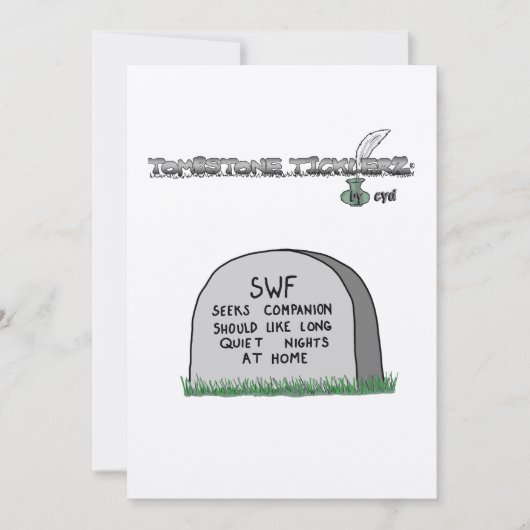 墓碑のスタイルの招待 招待状 (正面)