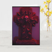 墓碑のレッド・カード カード (黄色い花)