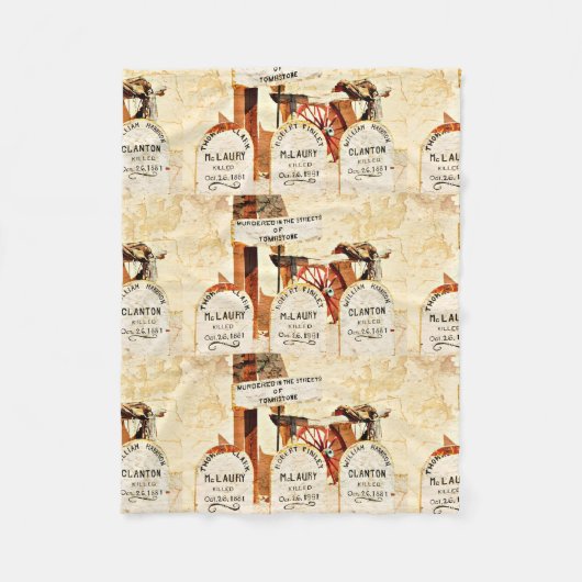 墓碑の墓の小さいフリースブランケット フリースブランケット (正面)