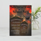 墓碑ブラックバードハゲワシの霧不気味状 招待状 (スタンド正面)