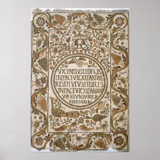 墓碑銘のある墓石 ポスター (正面)