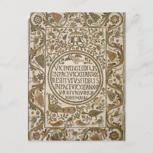 墓碑銘のある墓石 ポストカード (正面)