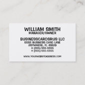 墓脇サービスシルバー棺 名刺 (裏面)