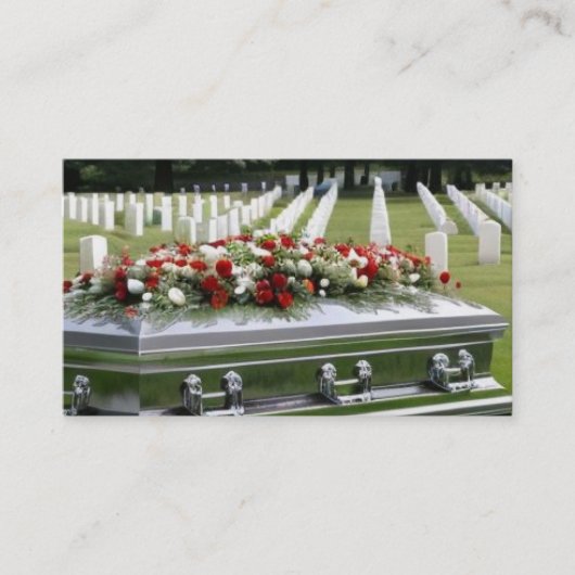 墓脇サービスシルバー棺 名刺 (正面)