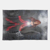 墓色魅力的な女性 キッチンタオル (横)