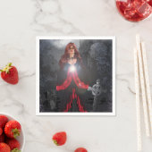 墓色魅力的な女性 スタンダードカクテルナプキン (インサイチュ)