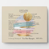 墓誌II | カスタマイズ可能なメモリアル フォトプラーク (正面)