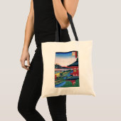 増上寺、広重レッドテンプル、広重、浮世絵 トートバッグ (正面(商品))