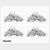 増加されたプロジェクトのステッカー 長方形シール (シート)