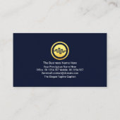 増加傾向金ゴールド利益共有グラフ 名刺 (裏面)