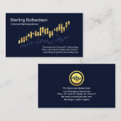 増加傾向金ゴールド利益共有グラフ 名刺 (正面/裏面)