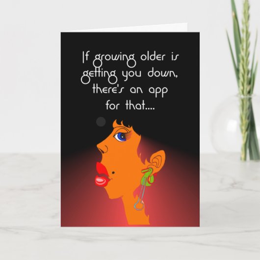 増大する古いハッピーバースデーの願い カード (正面)