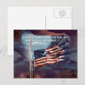 墜落したけれども忘れられない喫煙と引き裂かれた旗、ZSSG ポストカード (正面/裏面)