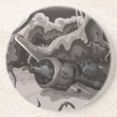 墜落した世界大戦戦闘機 コースター (正面)