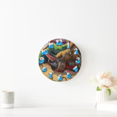 墜落した世界戦闘機 ラウンド壁時計 (ホーム)