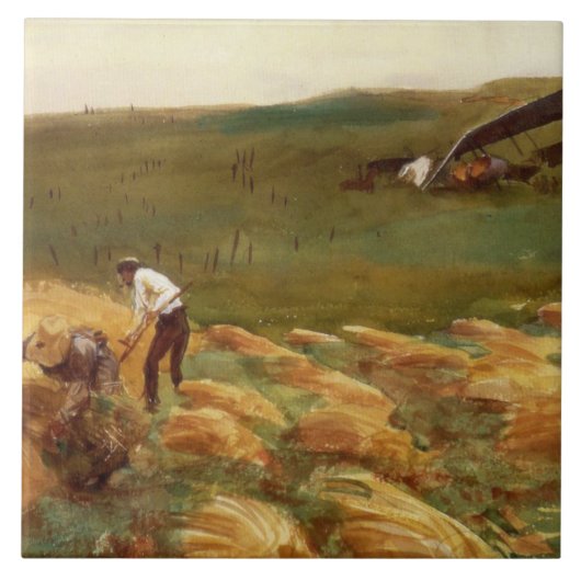 墜落した飛行機(John Singer Sargent) タイル (正面)