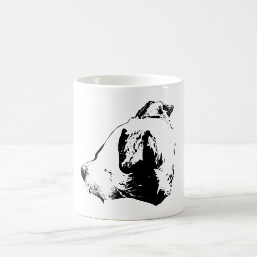 墨の中の愛情あふれる視線 コーヒーマグカップ (中央)