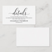 墨モダン書結婚詳細 エンクロージャーカード (正面/裏面)
