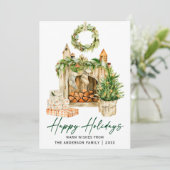 墨書台水彩暖松 シーズンカード (スタンド正面)