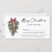 墨書松クリスマスギフト券 (正面)