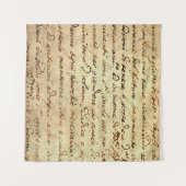 墨書1700書世紀古写本  タペストリー (正面(横))