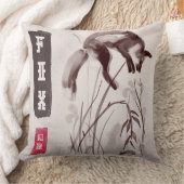 墨江キツネ飛躍装飾用クッション クッション (ブランケット)