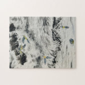 墨江海パズル緑鳥 ジグソーパズル (横)