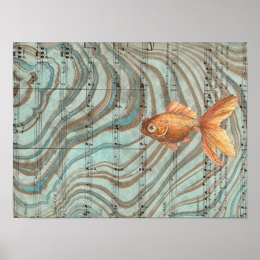 墨流し金魚 ポスター (正面)