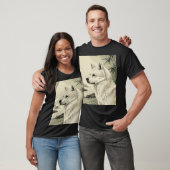 「墨犬_二」Japanese style ink painting T-shirt Tシャツ (ユニセックス)