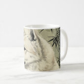 「墨犬」Japanese style ink painting mug コーヒーマグカップ (正面右)