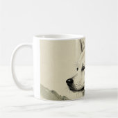 「墨犬」Japanese style ink painting mug コーヒーマグカップ (左)