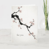 墨絵のインク | 桜 | お母さんへの感謝を込めて シーズンカード (正面)