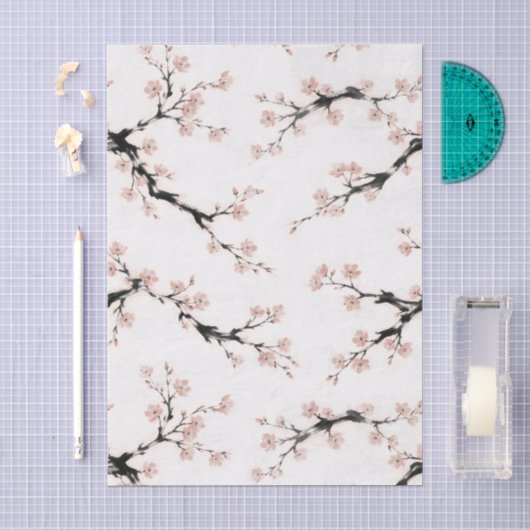 墨絵の墨 | 桜 | 薄葉紙 (クラフト)