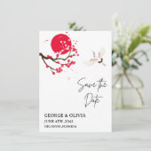 墨絵の桜の結婚式　保存の日付 (スタンド正面)