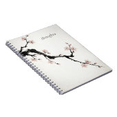 墨絵の桜 | 毎日使えるノート ノートブック (右側)