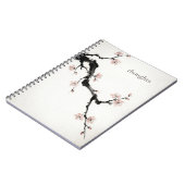 墨絵の桜 | 毎日使えるノート ノートブック (左側)